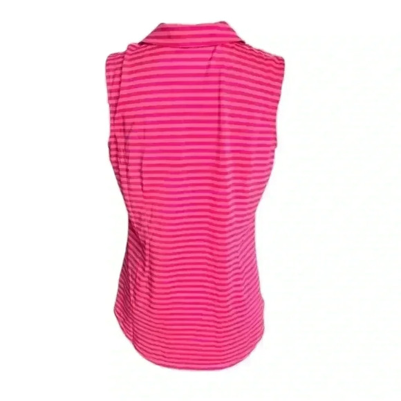 Jofit Collar Tank Gold Tennis Top Size Large Pink & Peach - Picture 2 of 4